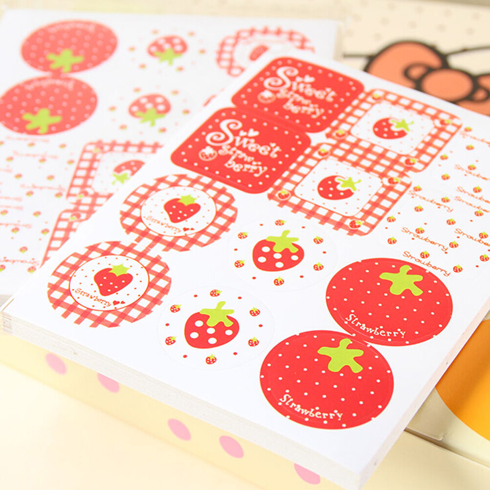24 Pcs Strawberry Scrapbook Paper Stickers DIY Crafts Decoratio jvAT.l8