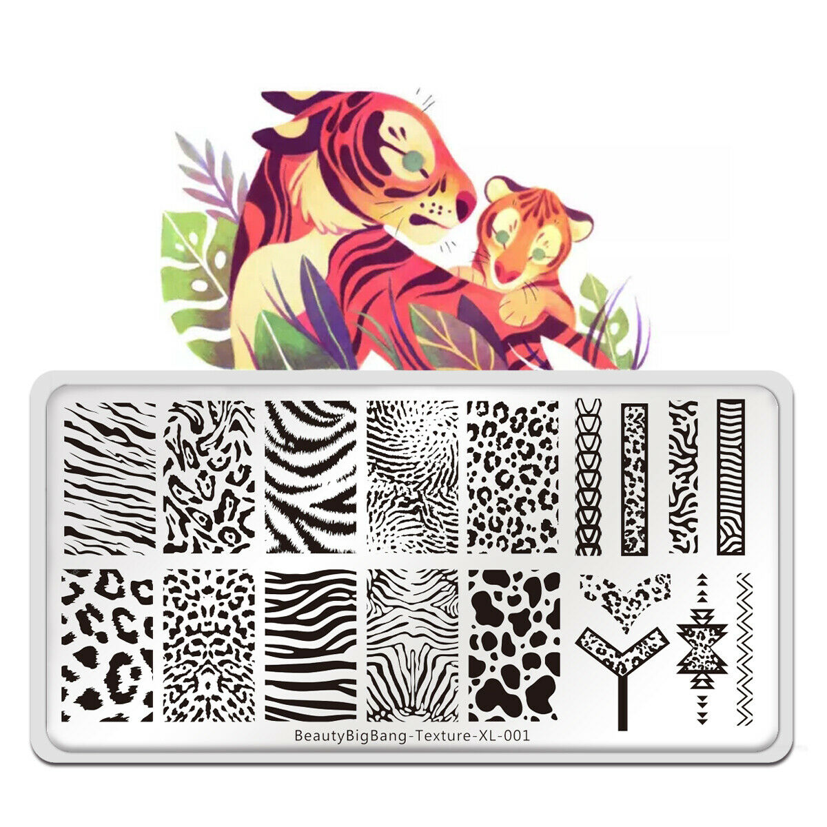 BeautyBigBang Nail Stamping Plates Natural Animal Leopard Print Nail Art HN US