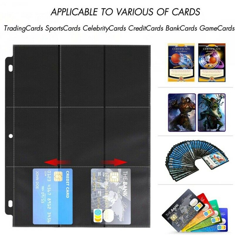 900 Pockets Trading Card Sleeves Binder, Baseball Card Binder Sleeves Fit foO6R3
