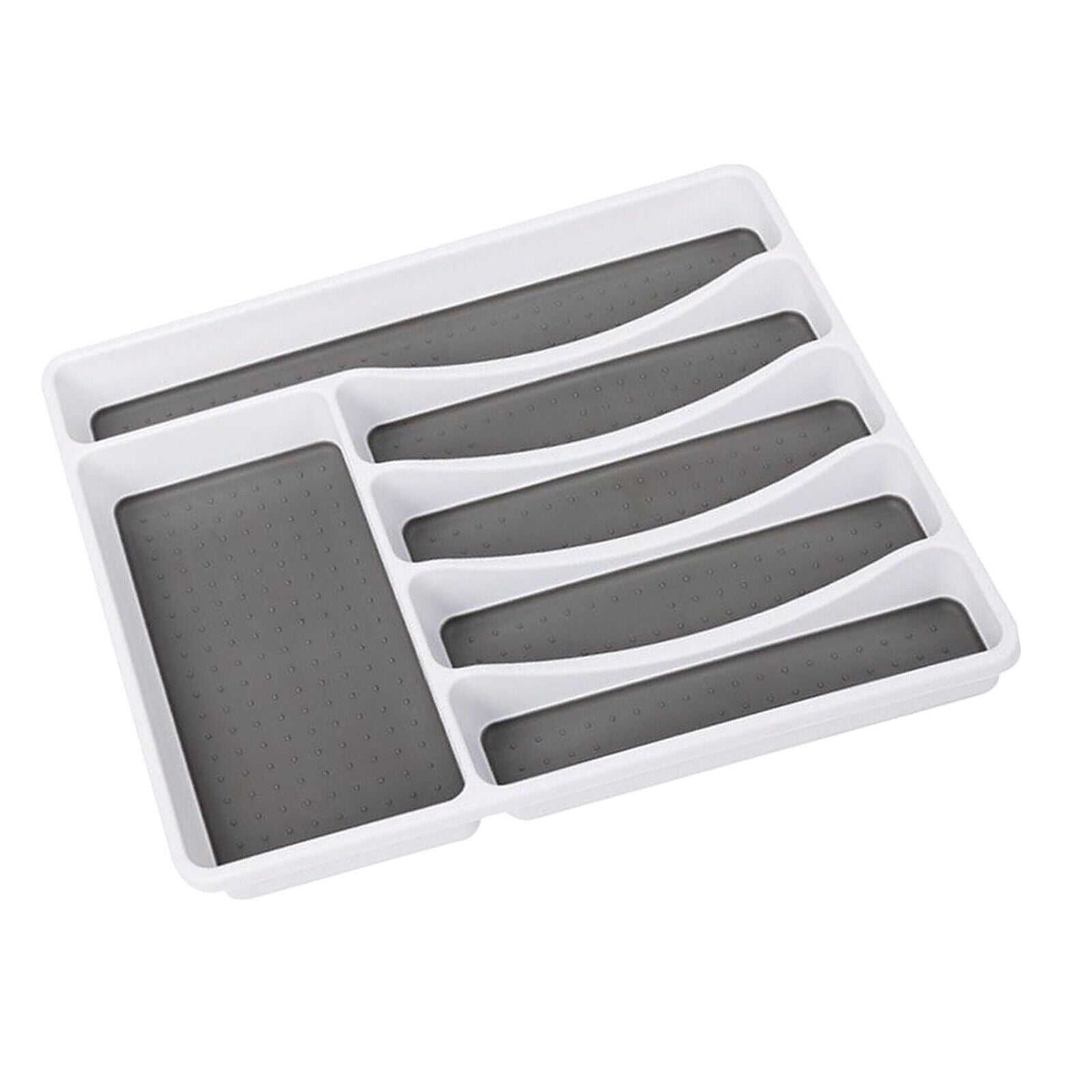 Plastic Kitchen Drawer Divider Tray Insert Silverware Utensils Cutlery Holder