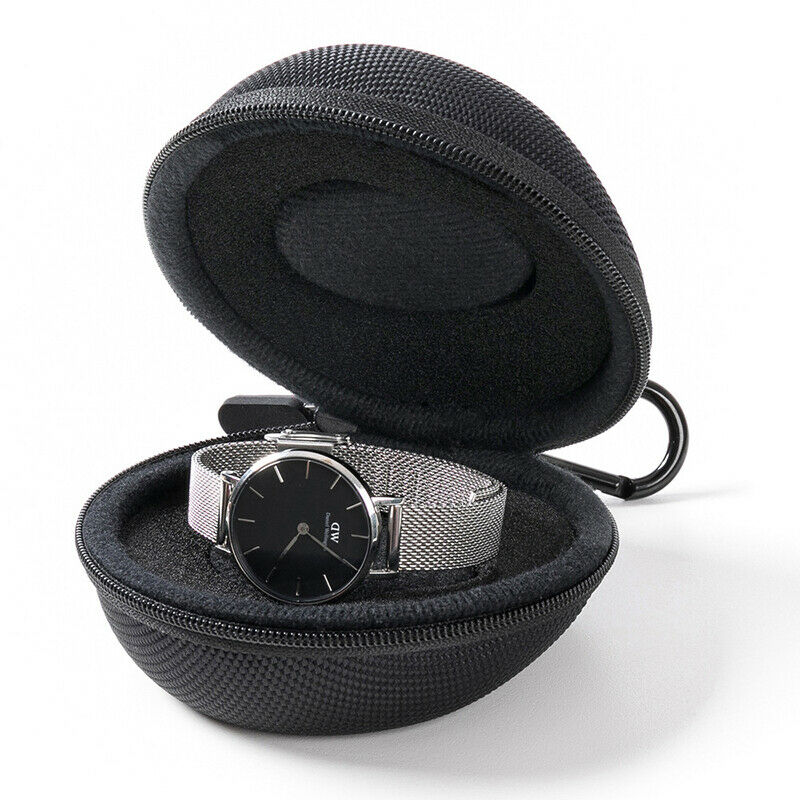 Portable  Watch Storage Box Single Watch Travel Case  zipper storage coinUK Tt