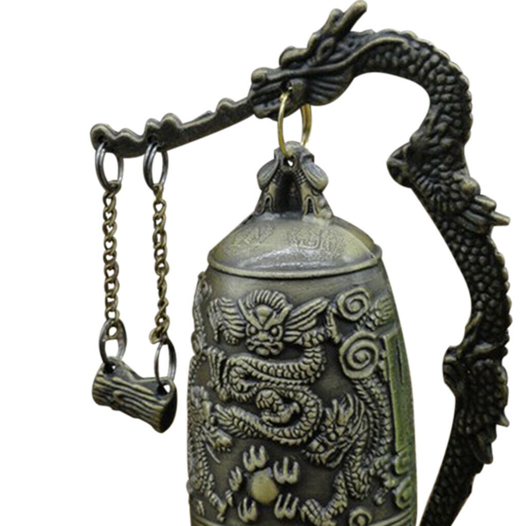 Alloy Desktop Dragon Gong Oriental Desktop Craft Hanging