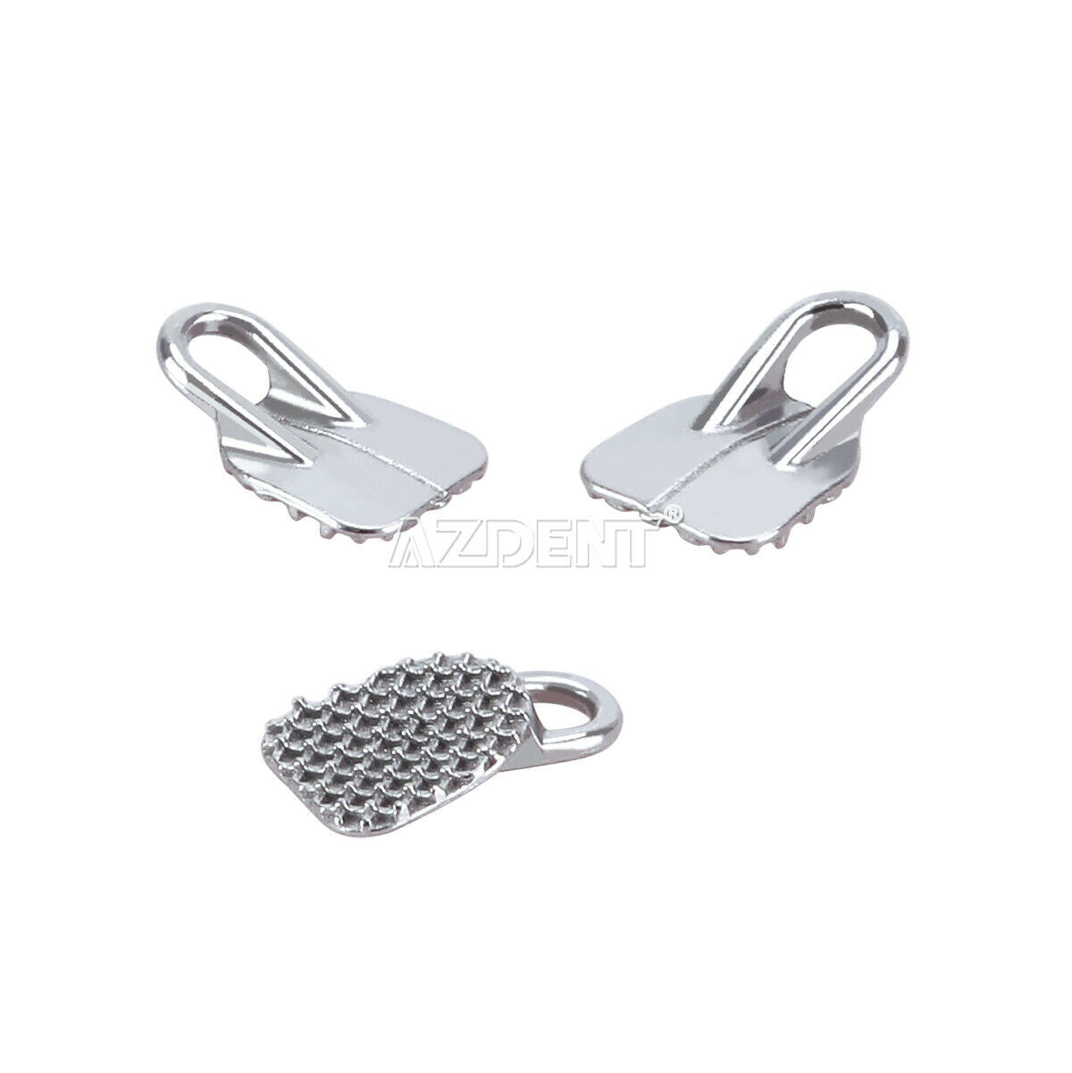 50X Dental OrthoConsumables Rectangular Bondable Traction Hook Lingual Button