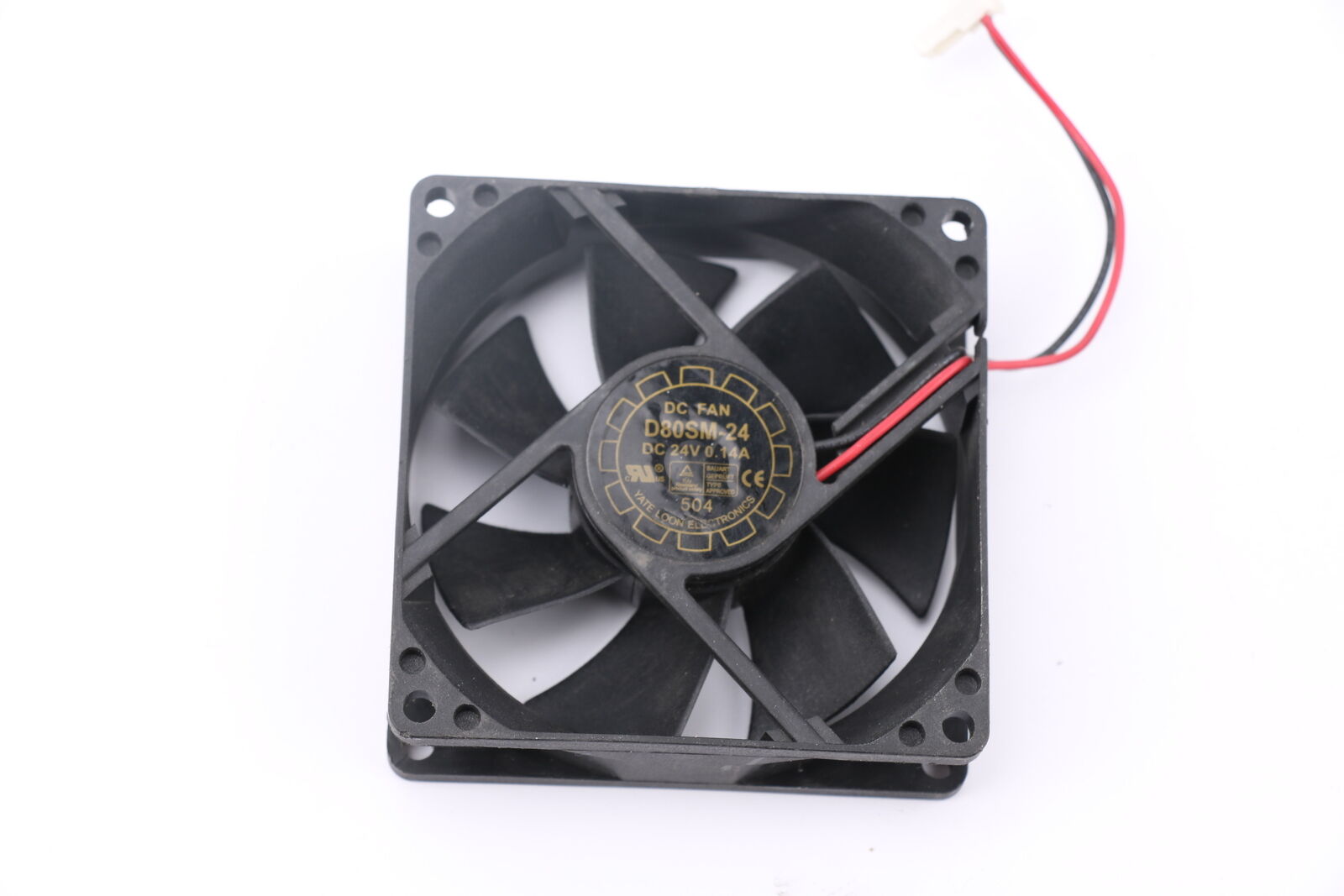 For 1pc YATE LOON D08SM-24 fan 24(V) 0.14(A) 2wire 80*80*25MM
