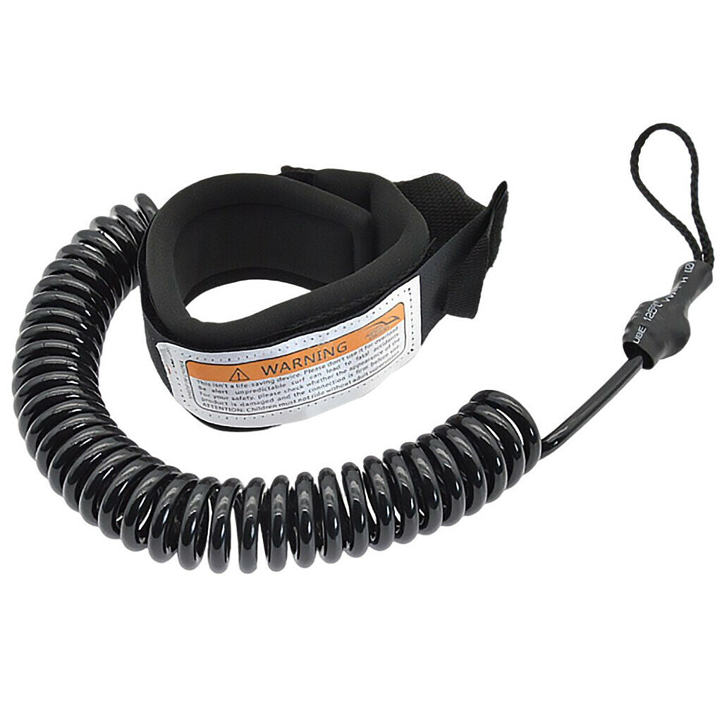 Surf Leash 10Ft Coiled TPU Surfboard Ankle Strap Surfing Accessories Stand Up
