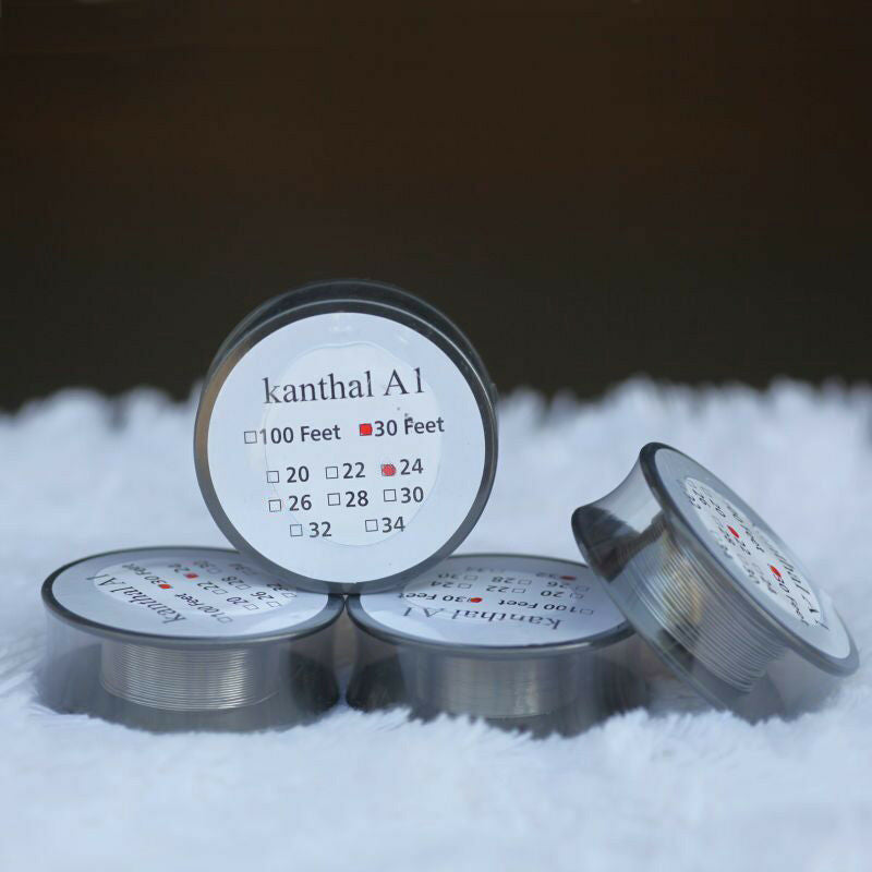 30ft - 24 Gauge AWG A1 Round Wire 0.5mm Resistance