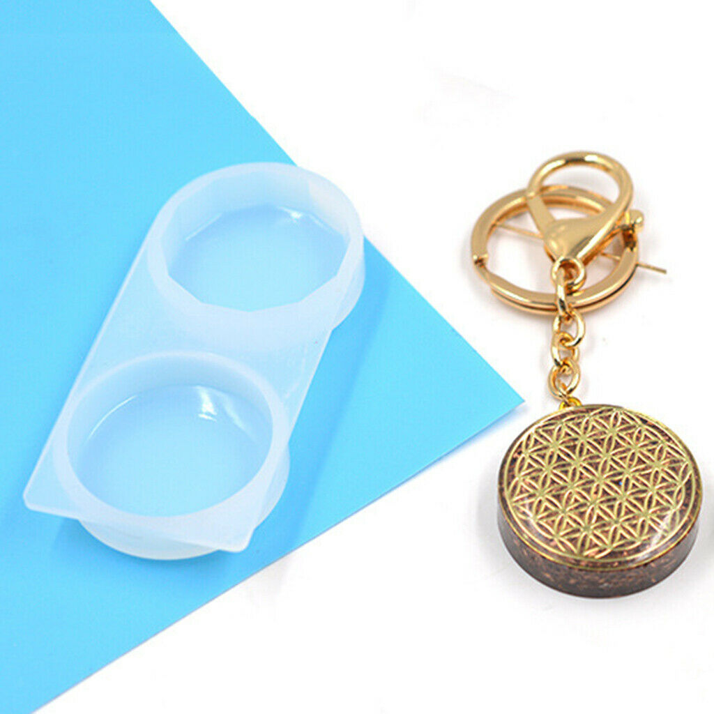 Round faceted silicone mold for pouring epoxy clay plaster of paris craft mold