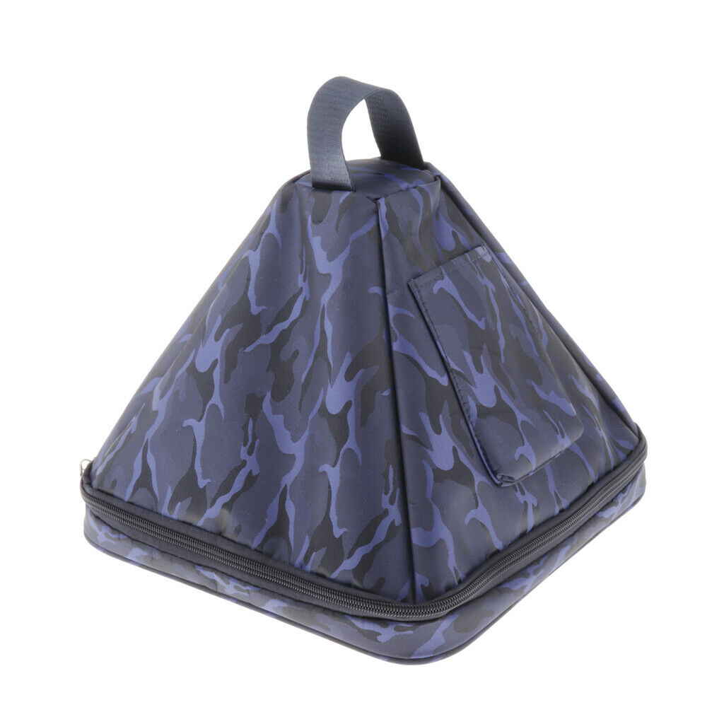 Crystal Singing Pyramid Traveling Carry Bag Case 10inch Blue Camouflage