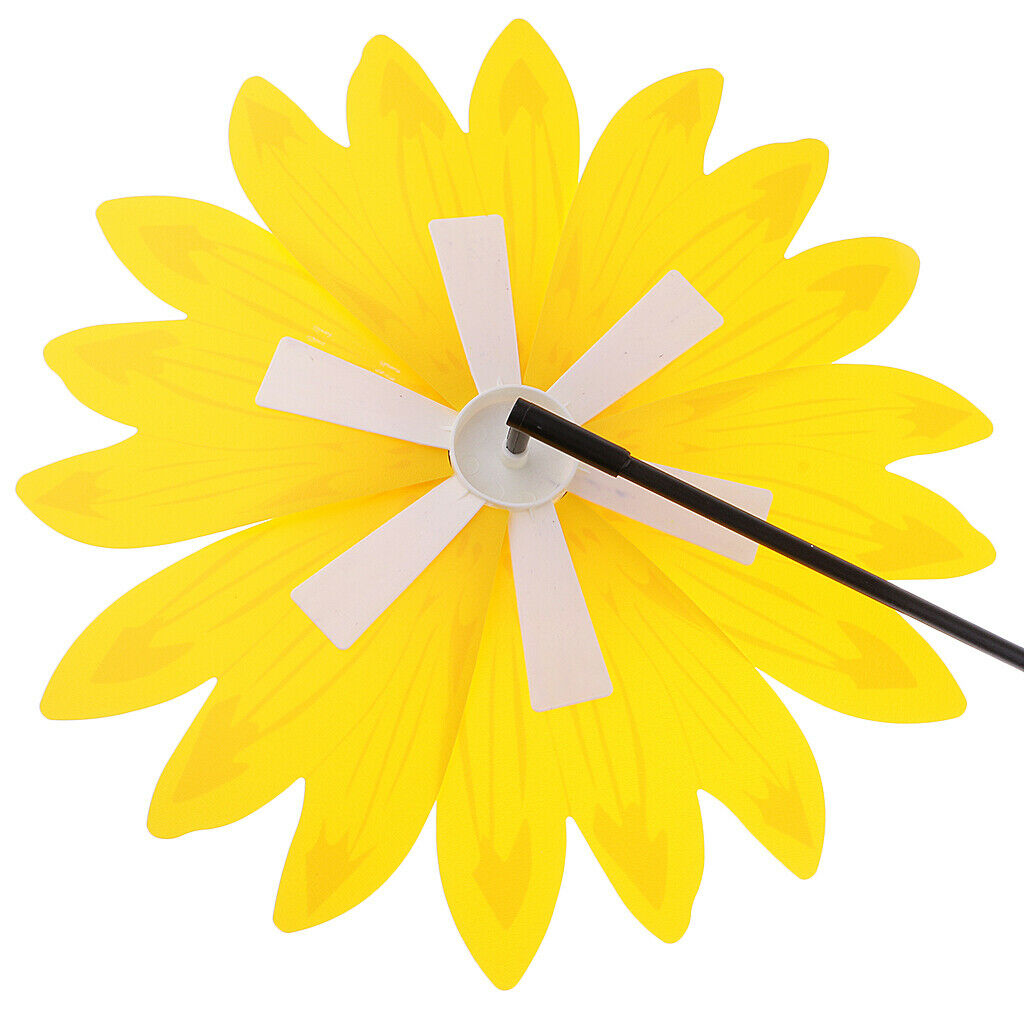 2x Sunflower Outdoor Wind Spinner Windmill Spinners Outside Garden for Kids