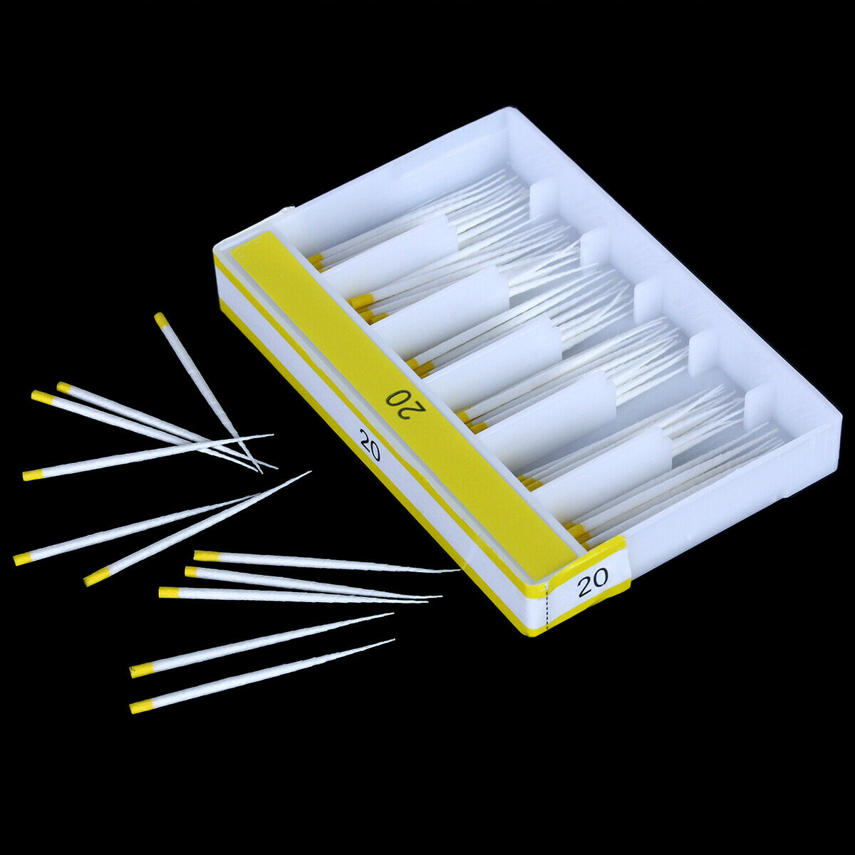 10X Dental Endodontic Absorbent Paper Points Taper 0.06 #20 Root Canal Cleaning