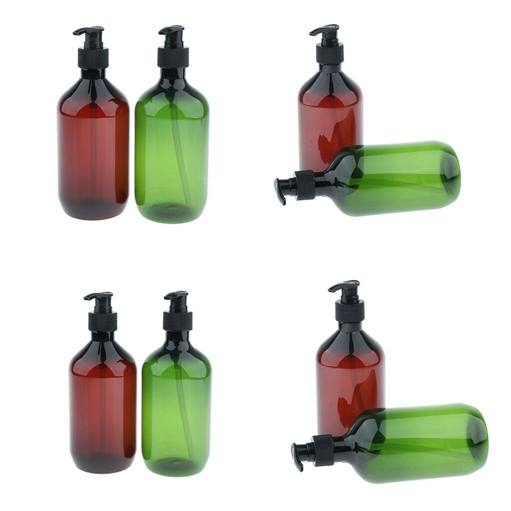 8 Pieces 500ml Refillable Pump Bottle Empty Shampoo Dispensing Container