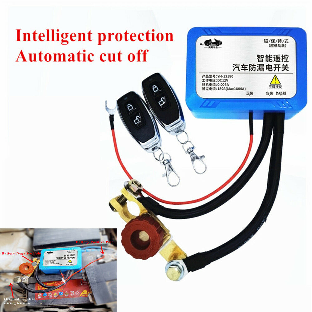 Car Battery Disconnect Isolator Cut Off Master Switches Remote Control Universal