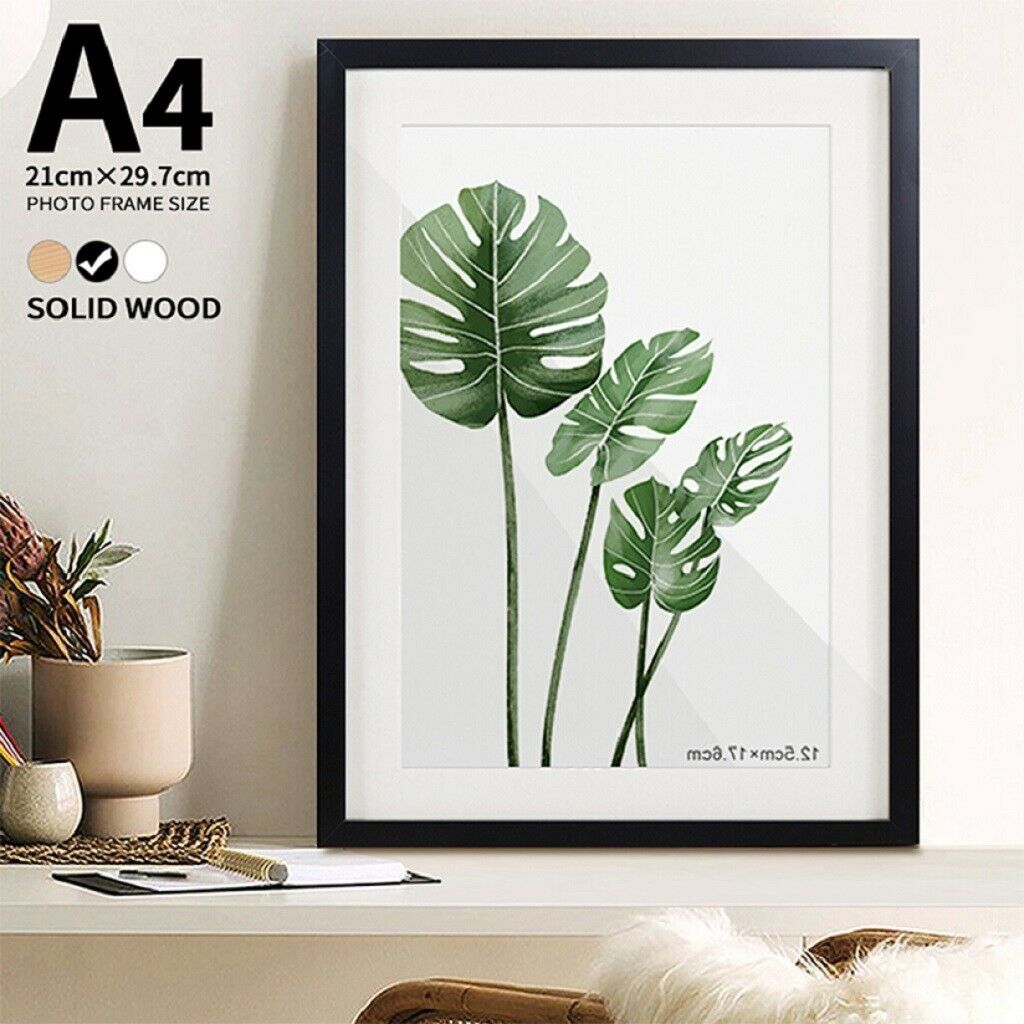 2pcs A4 8x12" Wood Wall Photo Frame Shell Poster Display Picture Frames