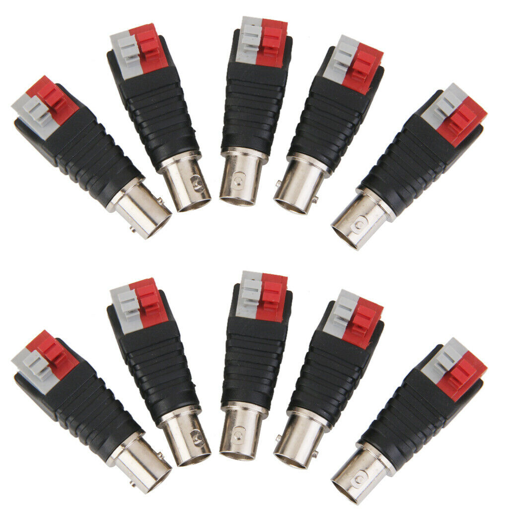 10x BNC Female Connector Cable Adapter Plug Jack Press