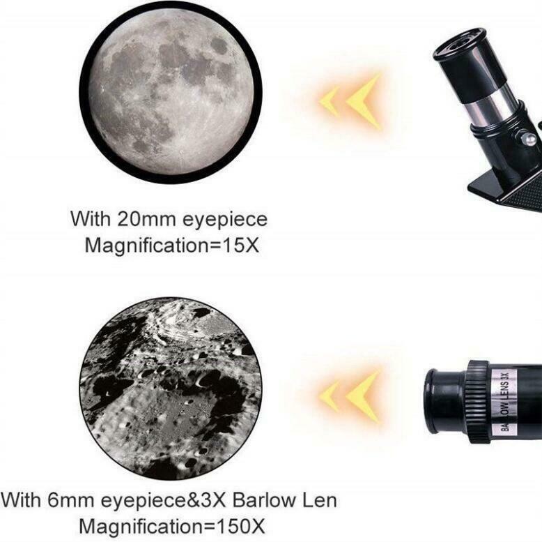 150X 70mm Aperture Astronomical Telescope Refractor Tripod Finder For Beginner