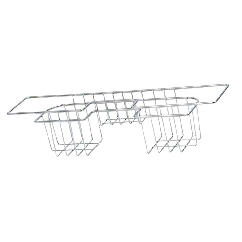 Stainless Steel Sink Neat Basket Caddy Utensil Holder Rack Drainer