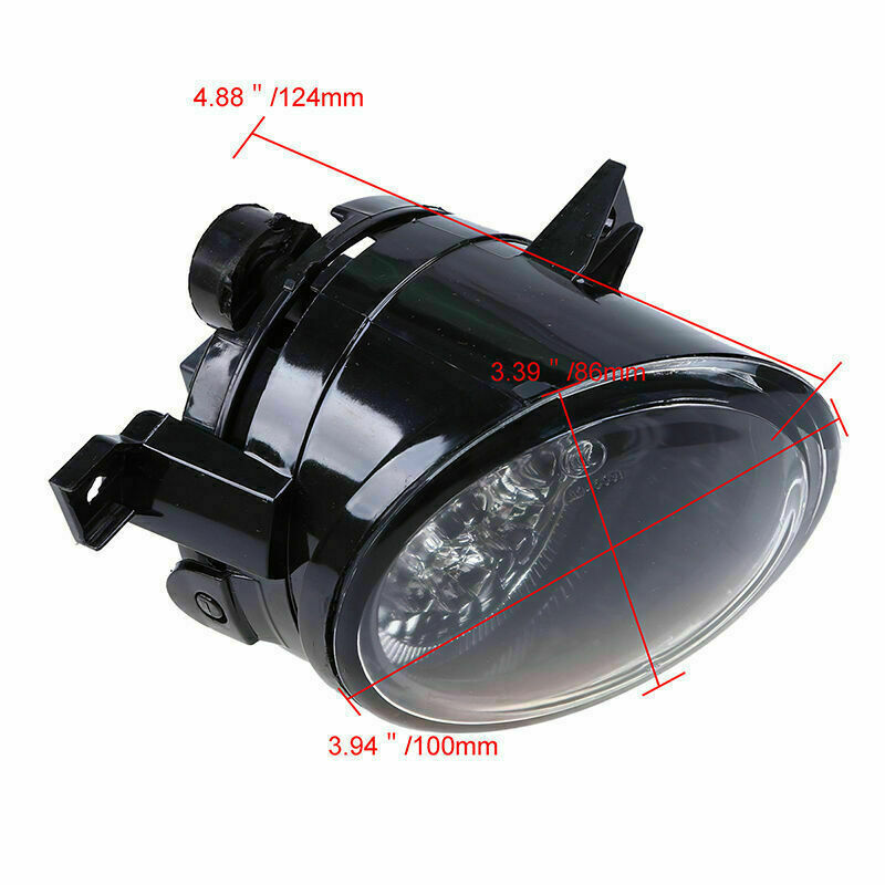 Front Bumper LED Fog Light Lamp Assembly For VW Jetta Bora Golf Mk5 2004-2010
