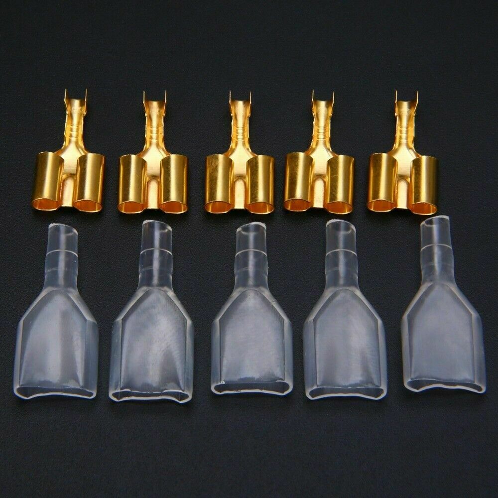 140Pcs 3.9mm Car Motorcycle Brass Bullet Male Female Terminal Wire Connectors S