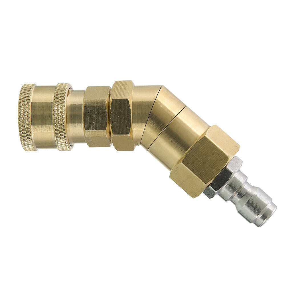 1/4'' Quick Connect Pivoting Coupler Pressure Washer Hose Adapter Quick Coupler