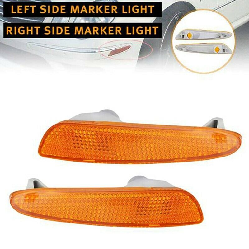 Car Front L&R Side Marker Light Amber for  Corvette C6 2007 GM2551196 GM2550F4F9