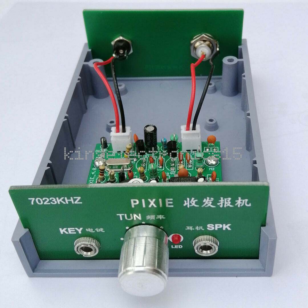 DIY KIT NEW Super PIXIE CW short wave transceiver with shell 7023KHZ