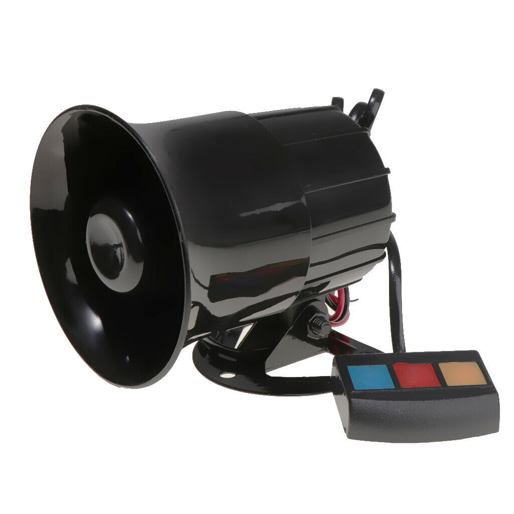 12V 30W 110dB Warning Alarm Loud Siren Horn for Car 3 Sounds Tone PA System