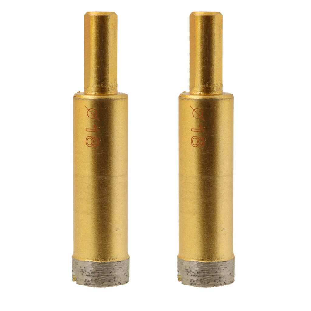 2 X 18mmDIAMOND HOLESAW Ceramic Porcelain Slate Marble Glass Drill Bit Tool