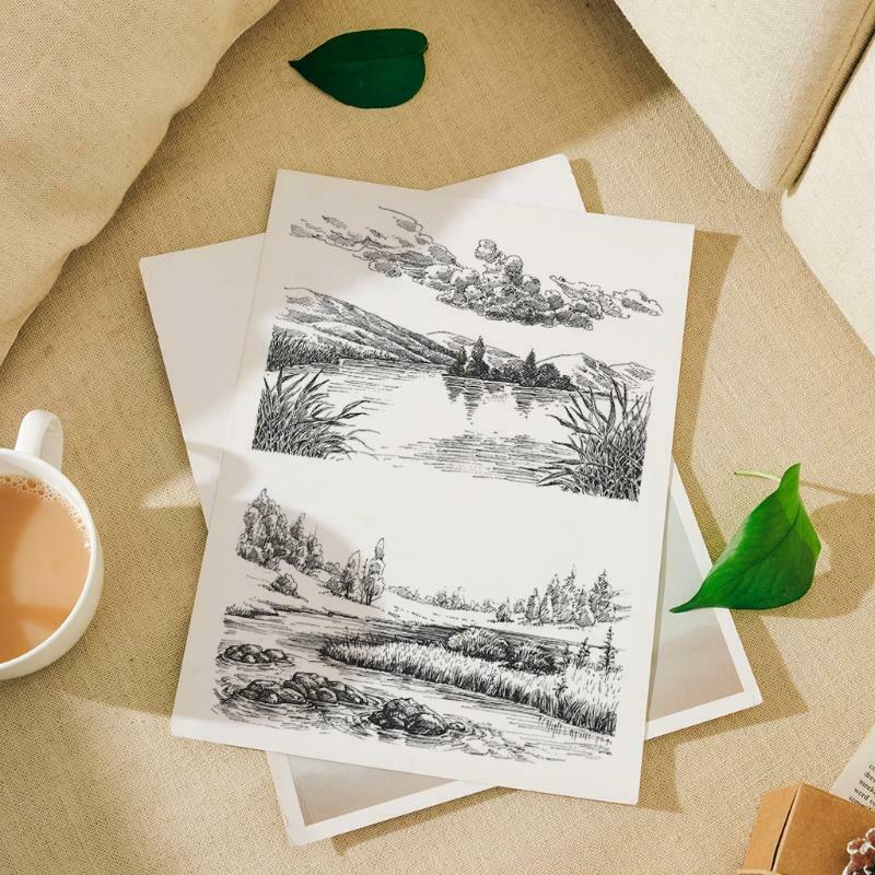 Lake / River DIY Silicone Clear Stamp Cling Seal Scrapbook Embossing Album Craft
