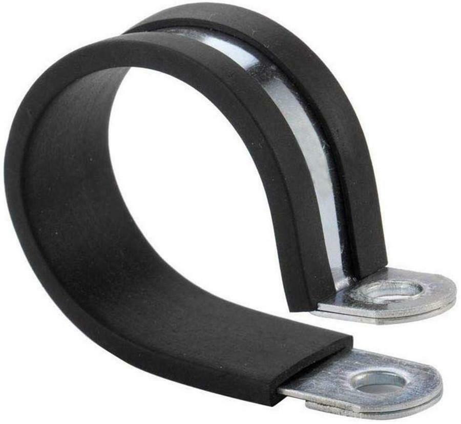 40Pcs 1Inch Stainless Steel Cable Clamp Rubber Cushioned Metal Insulated Clamp