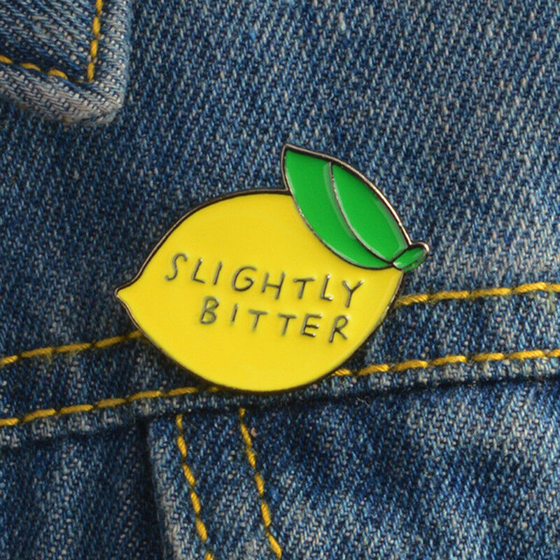 Lemon Corsage Enamel Brooch Pin Badge Shirt Lapel Collar Fruit Pin Jewelry B Pb