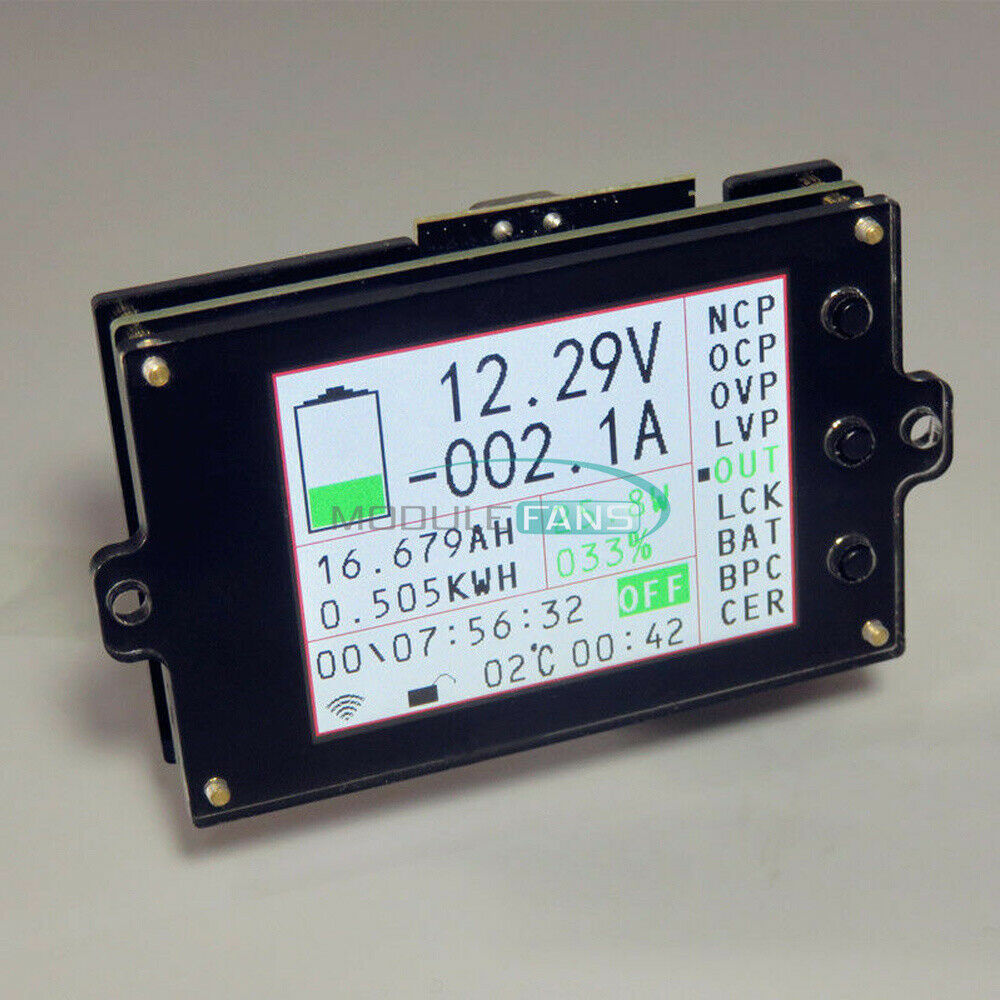 2.4'' Color LED Wreless Volt-ampere Meter Power Meter Battery Detector 80V500A