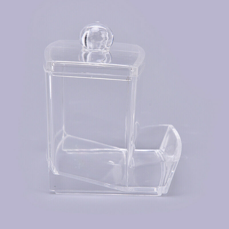 Hot Clear Acrylic Cotton Swab Storage Holder Box Cosmetic Makeup Organize.l8