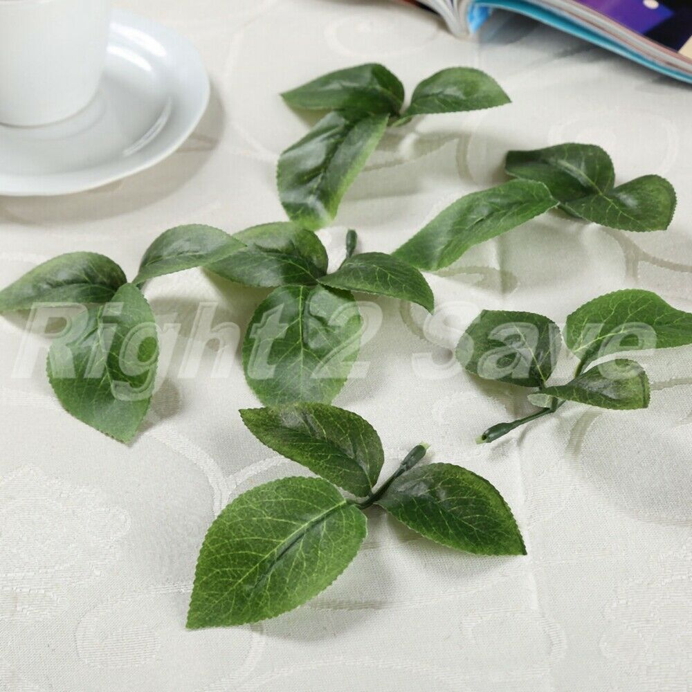 Artificial Silk Green Leaf Rose Leaves 100pcs Decorative Flowers&Wreaths Wedding