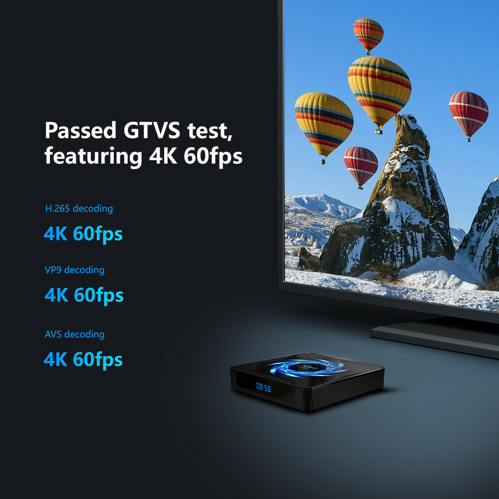 X96Q MAX Upgraded Android 10 4+32GB 6K Wifi Media Player Smart TV BOX US Plug CA