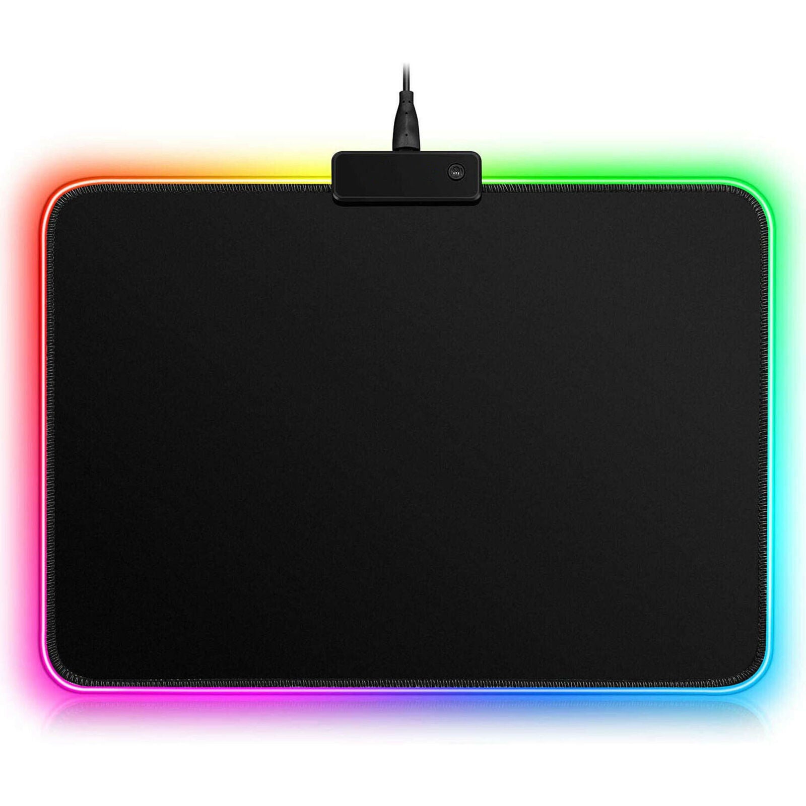 RGB Gaming Mouse Pad Large Color LED Lighting Wired USB 13.8 x 9.8 Inches