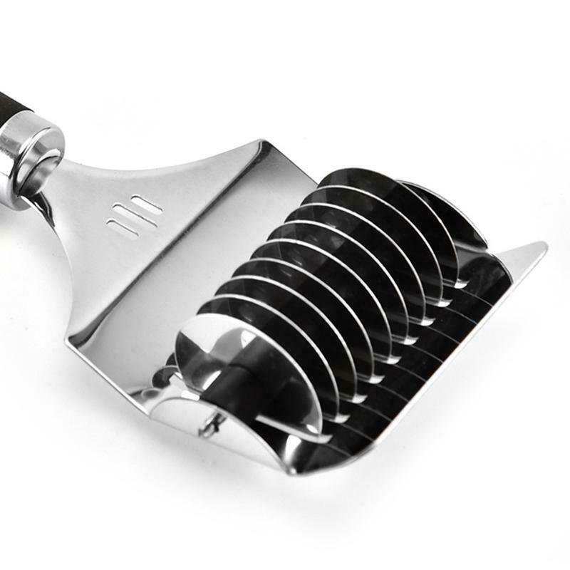 Noodle Lattice Roller Dough Cutter with Non-slip Handle Pastry Rolling Slicer