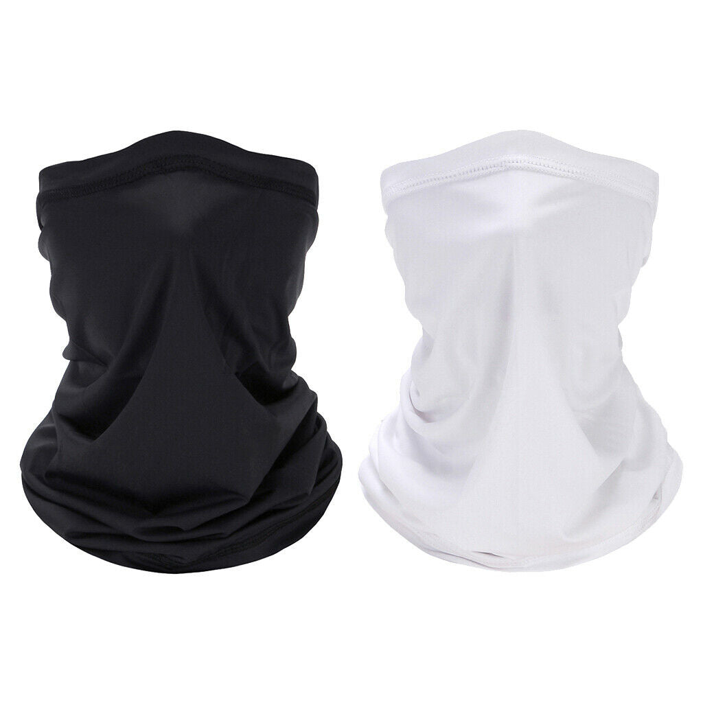 2x Silky Cycling Face Cover Outdoor Balaclava Soft Scarf Ski Neck Warmer