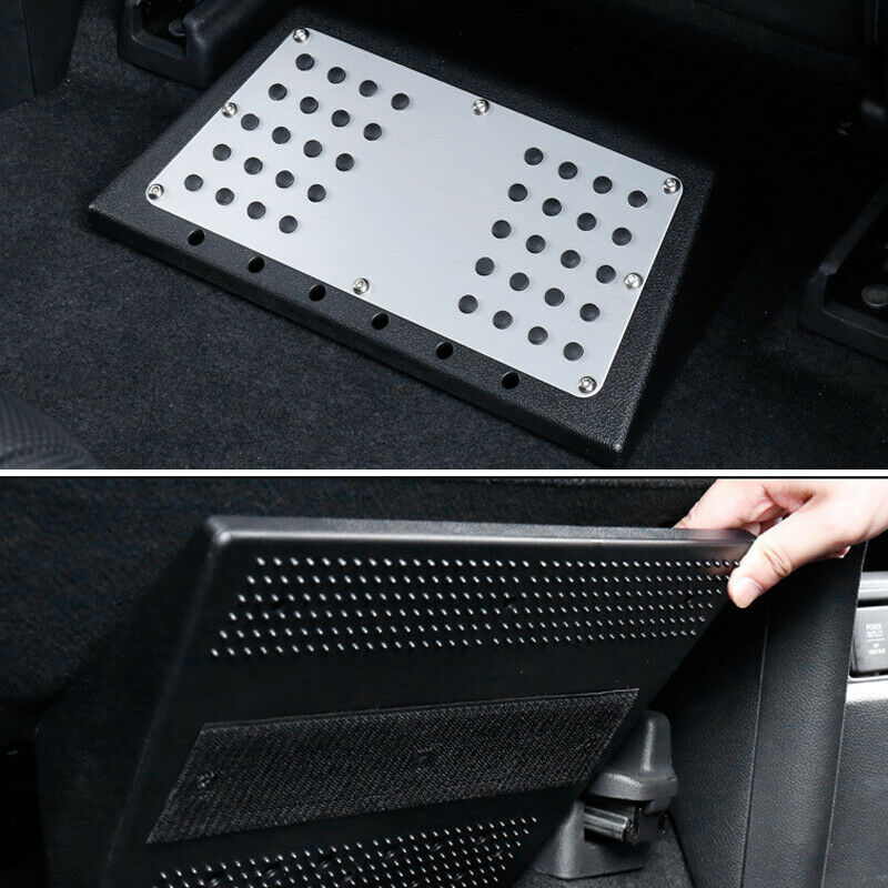 Car Rear Seat Pedal Aluminum Alloy Floor Carpet Foot Leg Rest Pad Support Kit