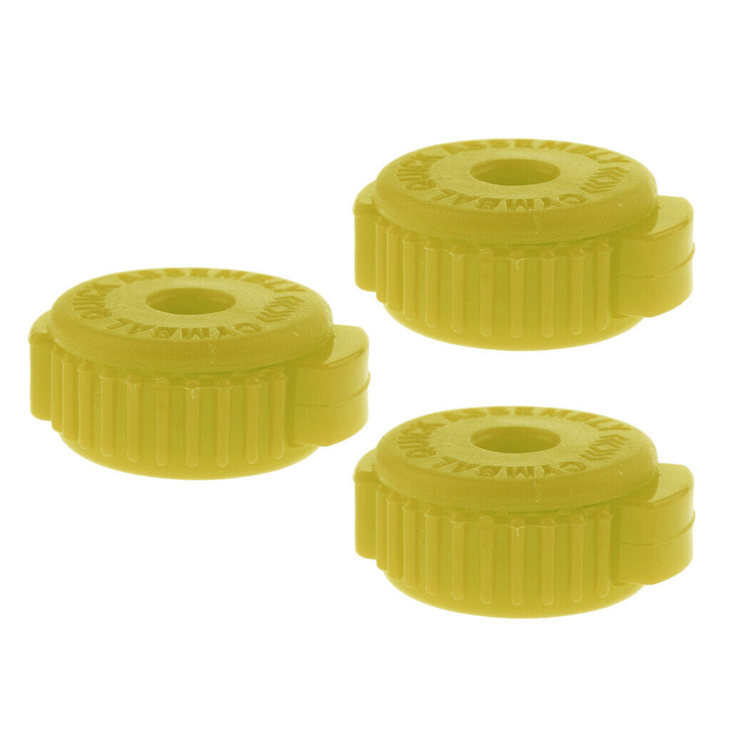 Lots 3 Quick Set Cymbal Plastic Knobs Set Kit Part Instrument Parts Yellow