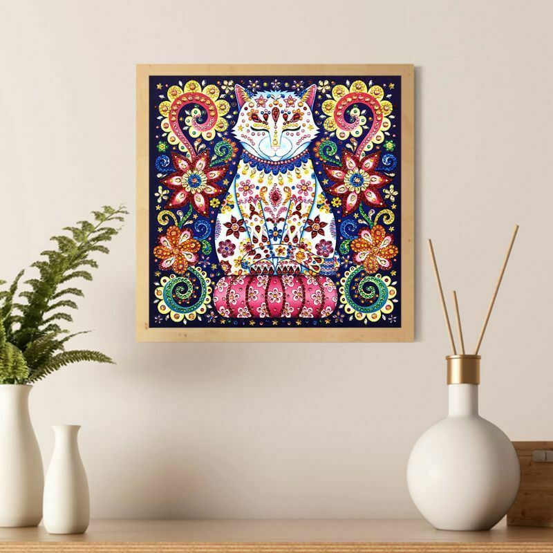 Cat DIY 5D Special Shaped Diamond Painting Embroidery Cross Stitch Craft Kit