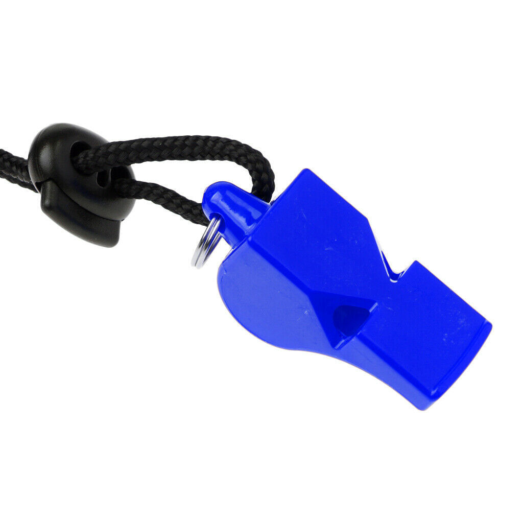 Emergency Whistle with Clip On Lanyard for Outdoor Kayak Boat Safety Blue