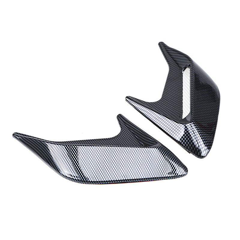 Pair Universal Car Air Flow Hood Fender Side Vent Decoration Carbon Fiber Style