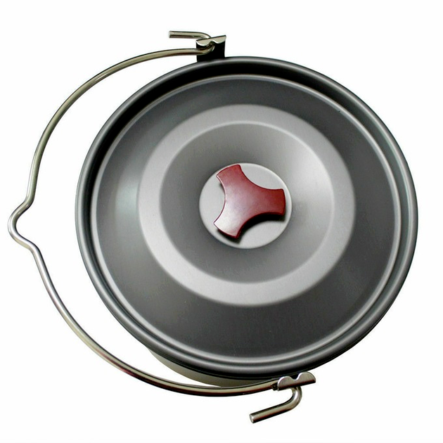 4LOutdoor Aluminium Big Pot Camping Hanging Pot Cookware Pot Cooking Picnic