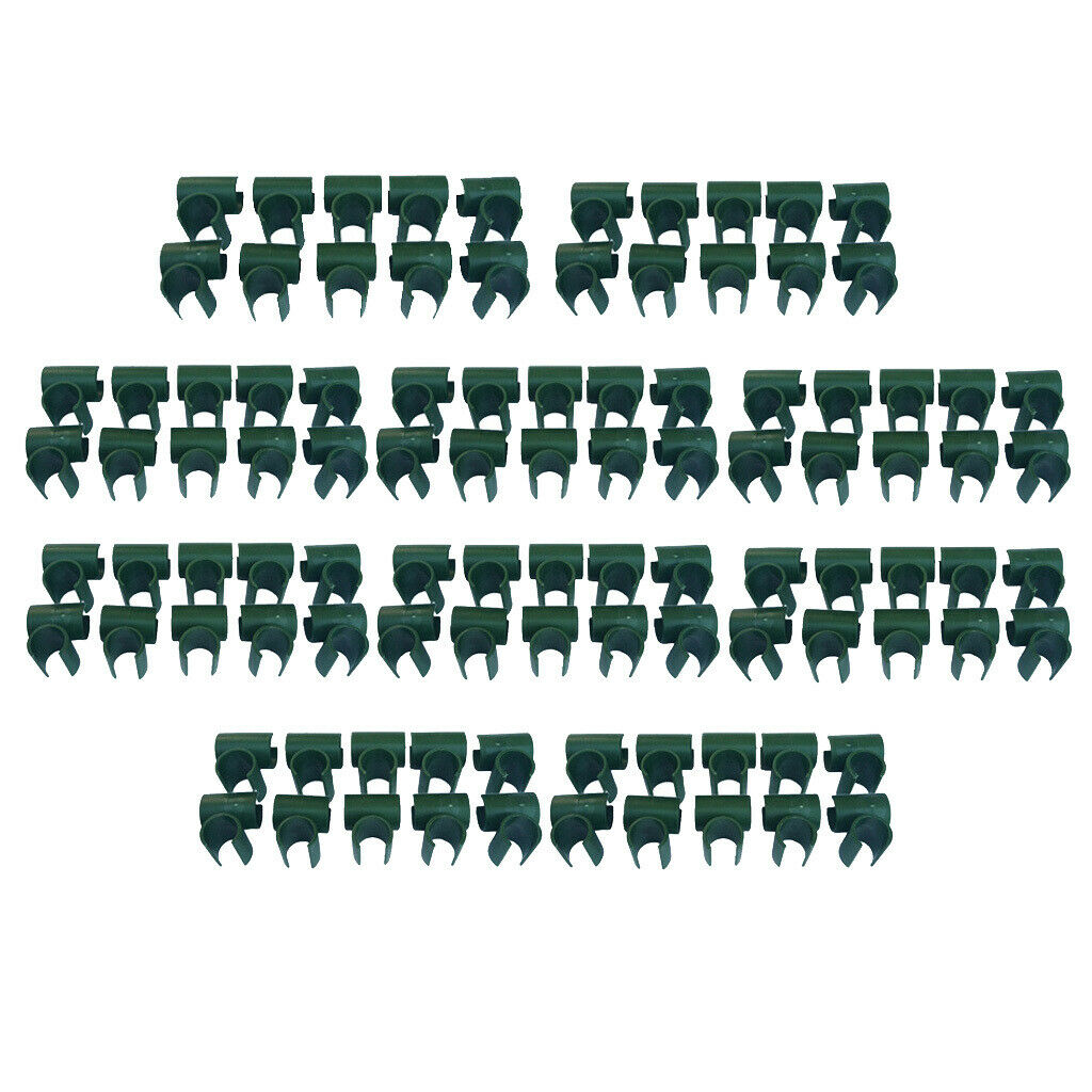 Set of 100 Adjustable Green Plant Connectors Sunshade Net Pole Connector