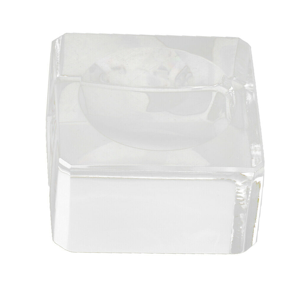 Clear Trapezoid Crystal Ball Stand, Small (For 1.57 inch - 2.36 inch Ball)