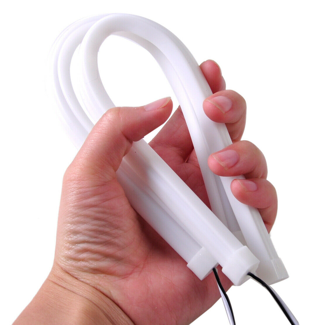 2X 30CM Flexible Soft LED Silicone Guiding Light Tube Strip DRL Turn Signal An