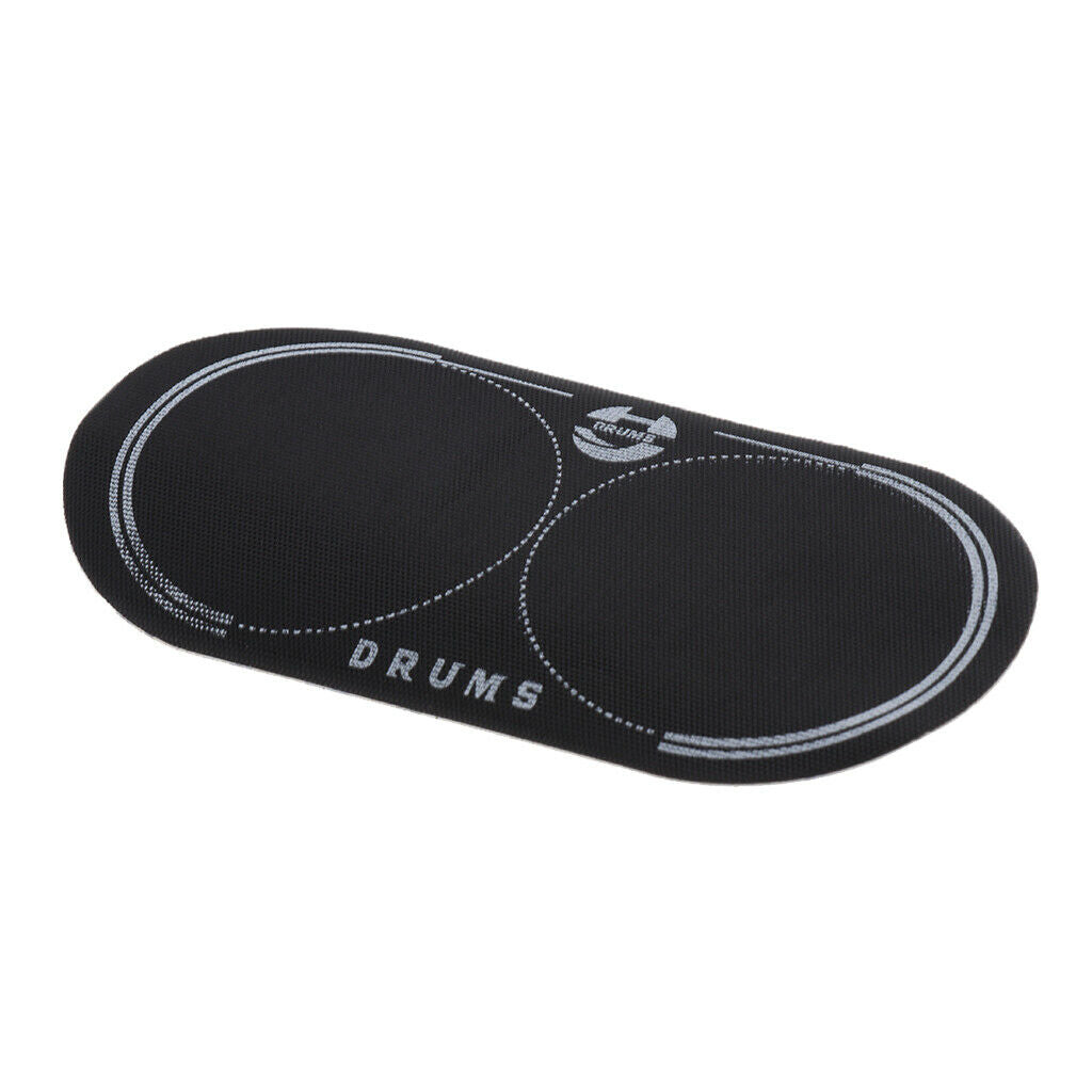 Double Drum Patch for Drumheads Pad Percussion Accessories Instrument Black