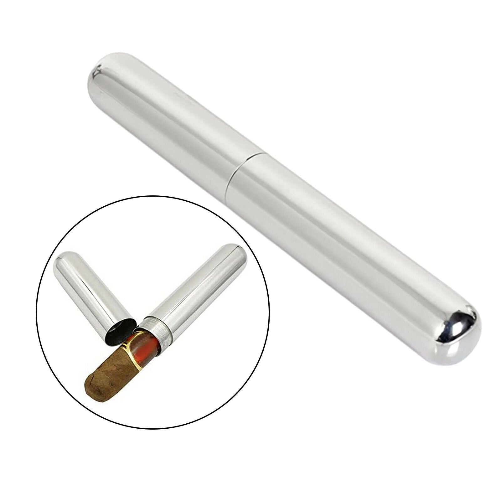 Travel Smoke Cigar Holder Waterproof Moisture Proof Tube Case for One Cigar