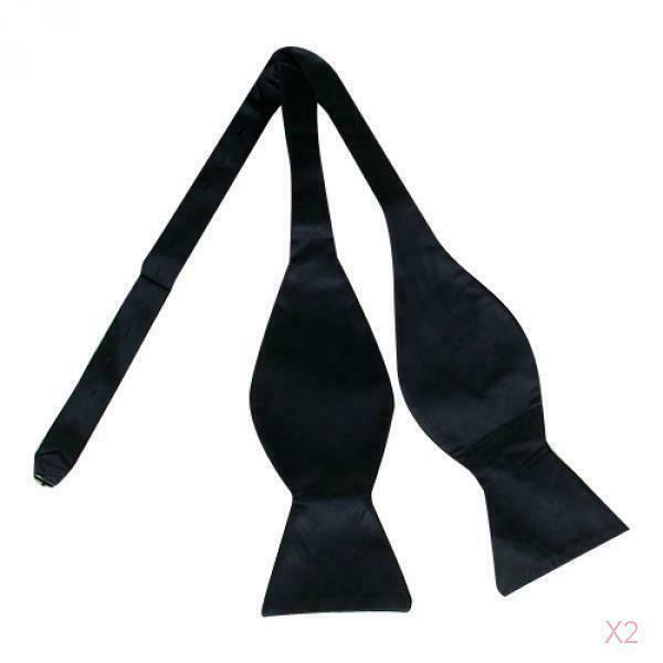 Men's Satin Tuxedo Bow Tie - Black
