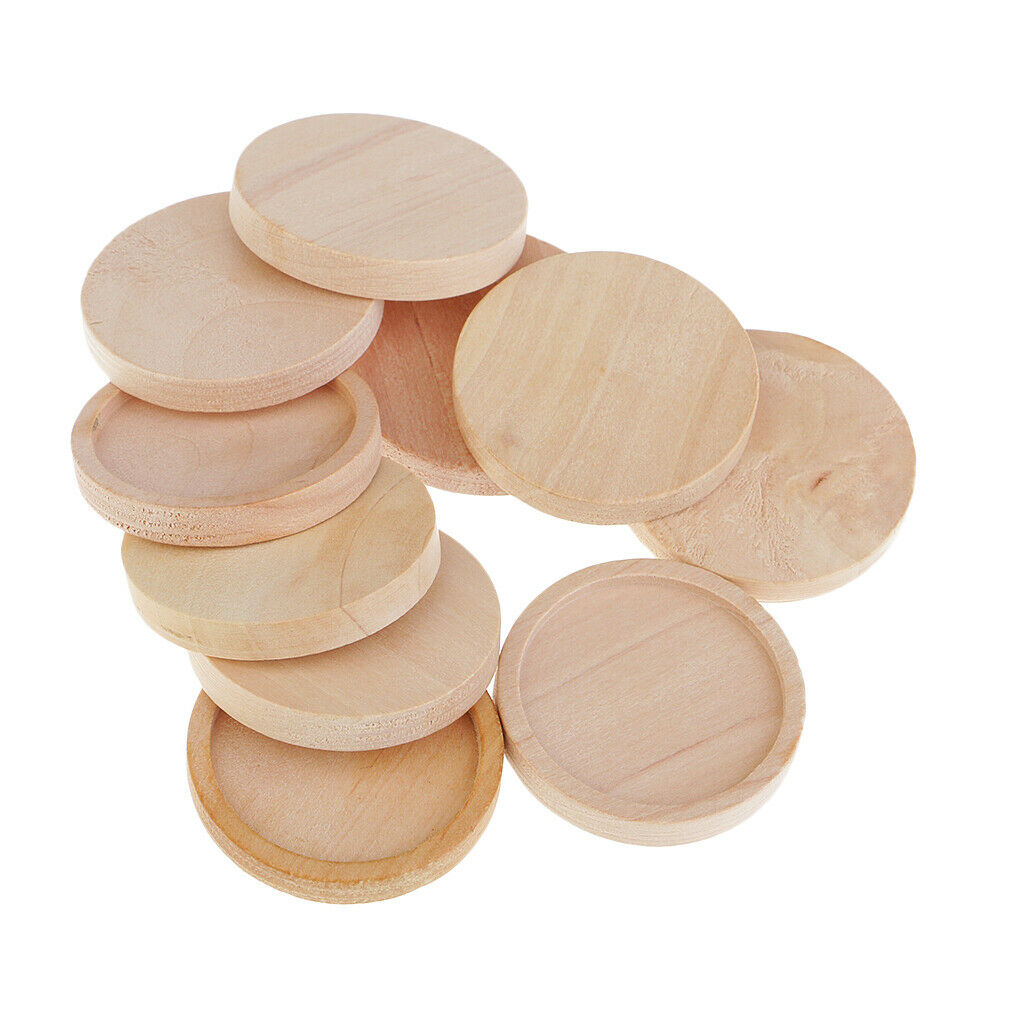 10pcs Stone Base Support Blank Round Setting Base Charm Cabochon Wood 25 mm